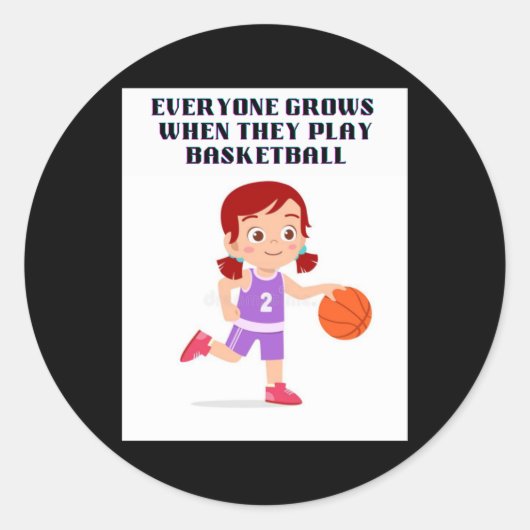 Basketbal Collecties 1 Ronde Sticker (Voorkant)