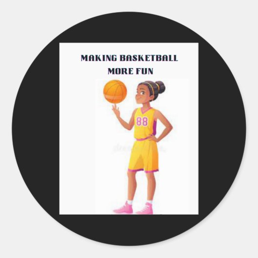 Basketbal Collecties 2 Ronde Sticker (Voorkant)