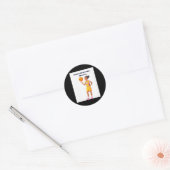 Basketbal Collecties 2 Ronde Sticker (Envelop)