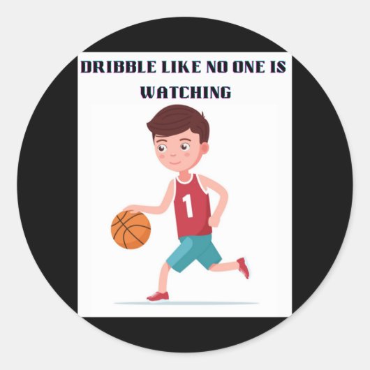 Basketbal Collecties Ronde Sticker (Voorkant)