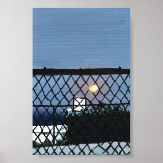 Basketbal Court Print, waarde Poster papier