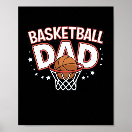 Basketbal Dad Premium Poster (Voorkant)