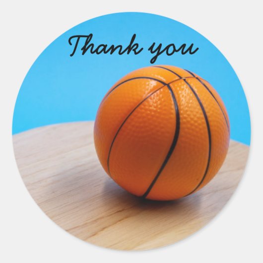 Basketbal dank u Sticker (Voorkant)