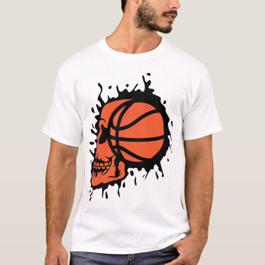 basketbal death profile ballon t-shirt (Voorkant)