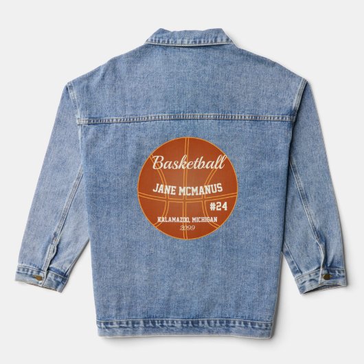 Basketbal Denim Jas Jacket (Achterkant)