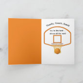 Basketbal die in het Net Gaat Bedankkaart (Binnen)