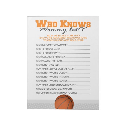 Basketbal die mama kent beste Baby spel pakket Notitieblok (Gedraaid)