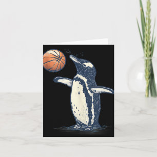 Basketbal Dier Kunst Pinguïn Basketbal Liefhebber  Kaart