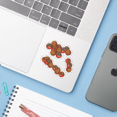 Basketbal donut gaten sticker (Laptop met iPhone)