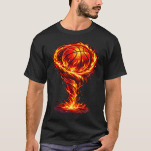 Basketbal Draai Vuur Basketbal Ring Net Slam T-shirt