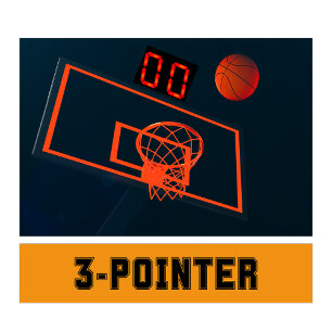 Basketbal Drie Punt Schoten Klok bij Zero T-shirt