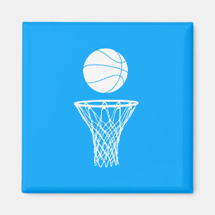 Basketbal en Hoop Magnet Blauw Magneet