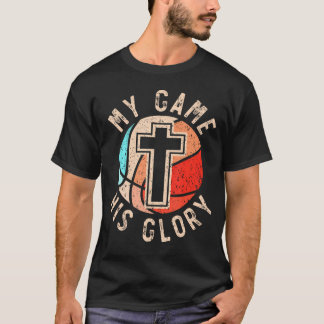 Basketbal en Jesus Christ Christelijk Believer Hoo T-shirt
