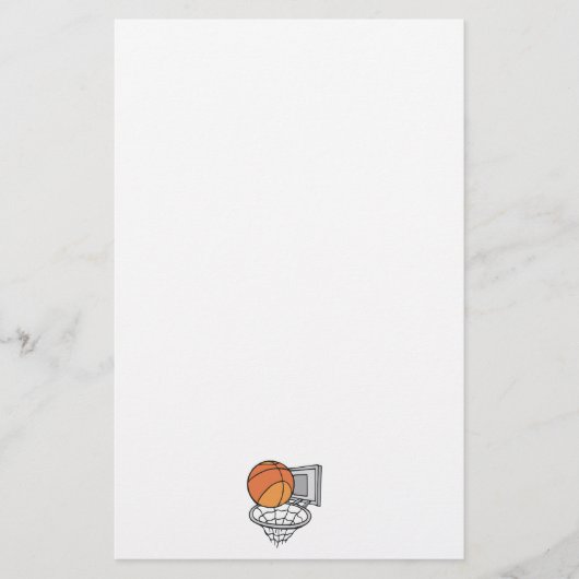 basketbal en net vectorafbeelding briefpapier (Voorkant)