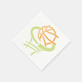 Basketbal en netto papieren servetten (Hoek)