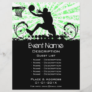 Basketbal Evenement Promotie Flyer