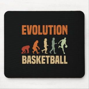 Basketbal Evolutie van Aap naar Mannen Ball Love Muismat