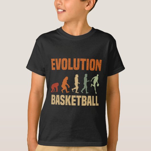 Basketbal Evolutie Van Aap Naar Mannen Ball Love T-shirt (Voorkant)