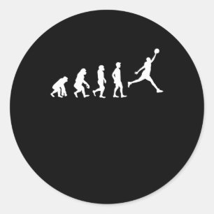 Basketbal Evolution kampioen basketbalspeler Ronde Sticker