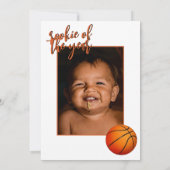 Basketbal Feest Uitnodiging Basketbal Eerste Jaar (Achterkant)