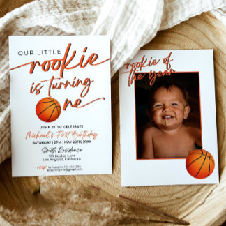 Basketbal Feest Uitnodiging Eerste Jaar Basketbal 