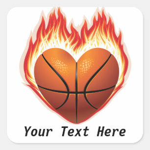 Basketbal Flame Stickers