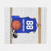 Basketbal Fleece Deken (Voorkant (Horizontaal))