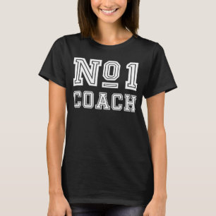 Basketbal Football Baseball No 1 Coach T-shirt