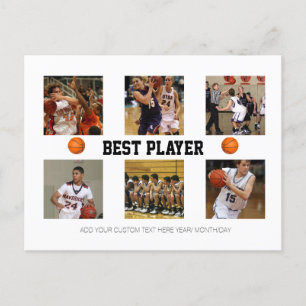 Basketbal foto collage sjabloon Foto Blok Briefkaart