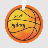 Basketbal Fotosjabloon Ronde Kerstmis Ornament (voorkant)