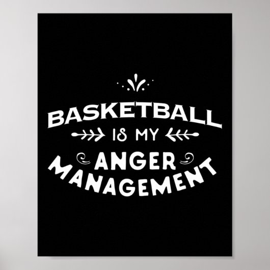 Basketbal Fun Basketbal is mijn woede management Poster (Voorkant)