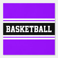 BASKETBAL Fun Heldere Paarse Zwarte Witte Strepen