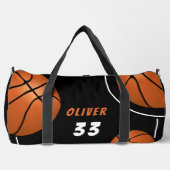 Basketbal Fun Sports Speler Naam Nummer Plunjezak (Voorkant)