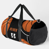 Basketbal Fun Sports Speler Naam Nummer Plunjezak (Rechterhoek)