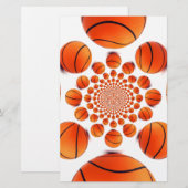 Basketbal Game of Champions: Court Vision Kaleida Briefpapier (Voorkant / Achterkant)