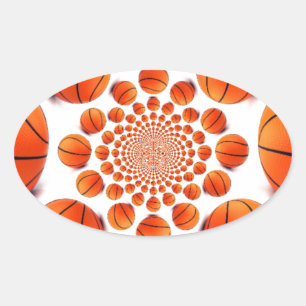 Basketbal Game of Champions: Court Vision Kaleida Ovale Sticker