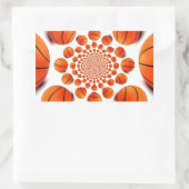 Basketbal Game of Champions: Court Vision Kaleida Rechthoekige Sticker (Tas)