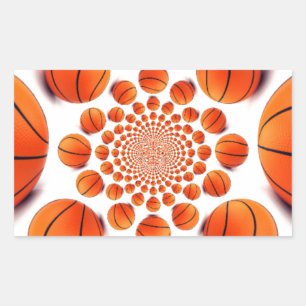 Basketbal Game of Champions: Court Vision Kaleida Rechthoekige Sticker