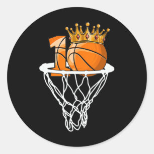 Basketbal Gelukkige 10e Verjaardag Jongen Bal 10 J Ronde Sticker