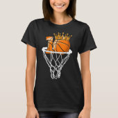 Basketbal Gelukkige 10e Verjaardag Jongen Bal 10 J T-shirt (Voorkant)