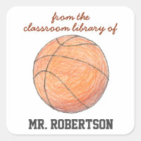 Basketbal gepersonaliseerd cadeau boekplaat voor l