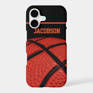 Basketbal Gepersonaliseerde Naam Zwart en Oranje