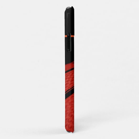 Basketbal Gepersonaliseerde Naam Zwart en Sinaasap Case-Mate iPhone Case (Achterkant/rechts)