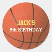 Basketbal Gepersonaliseerde Stickers (Voorkant)