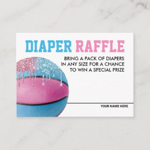 Basketbal Geslacht Onthulling Luier Raffle Kaart