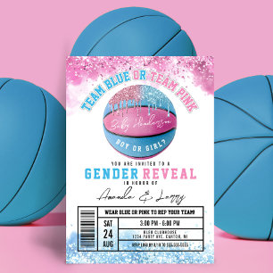 Basketbal Geslacht Reveal Uitnodiging