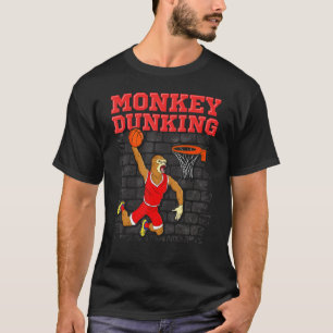 Basketbal Gezegde Slam Dunk Monkey Dunking T-shirt
