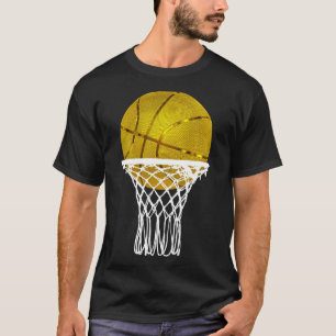 Basketbal Gold Bball Trophy Sport Lover Gift Manne T-shirt
