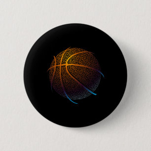 Basketbal Graphic Balling T - shirts Ronde Button 5,7 Cm