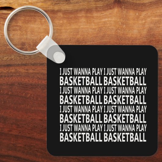 basketbal grappig zeggen sleutelhanger (Voorkant)